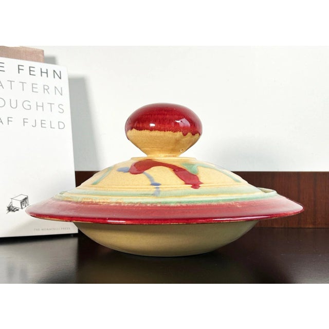 Postmodern Vintage 1980's Postmodern Ceramic Casserole / Serving Bowl For Sale - Image 3 of 7