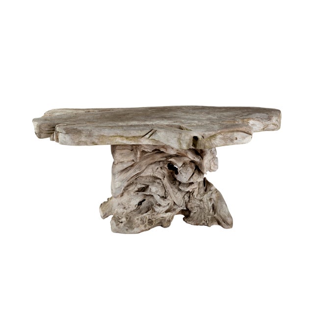 Mid 20th Century Sun Bleached Organic Form Teak Table For Sale - Image 5 of 5