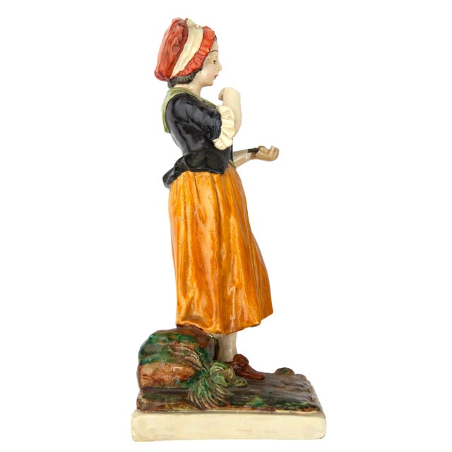 Early 20th Century Early 20th Century Porcelain Figurines- Set of 2 For Sale - Image 5 of 12