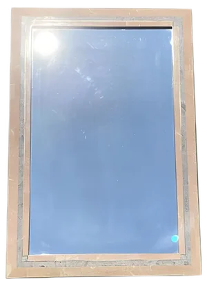 Tessellated Coral Pink Stone Mirror from Maitland Smith, 1970s