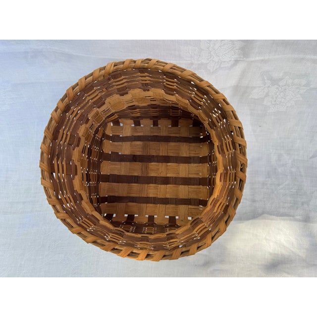1980s Agnes Welch Woven Cherokee Basket - Signed and Dated For Sale - Image 9 of 9