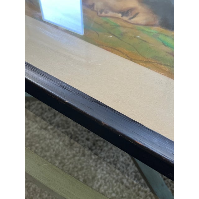 Vintage Framed Colored Pencil Sketch For Sale In Milwaukee - Image 6 of 8