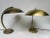 The two table lamps contrast, one is burnished brass, the other brass brushed matte. However, they combine well with each...