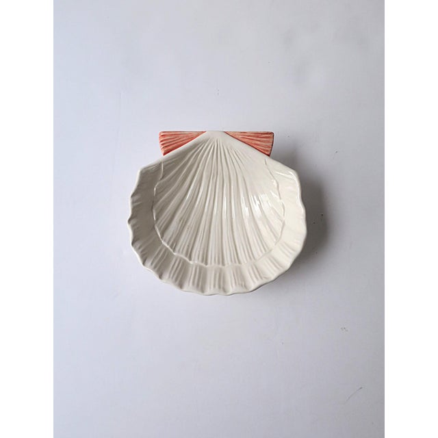 Ceramic Italian Scallop Seashell Bowl For Sale - Image 7 of 10