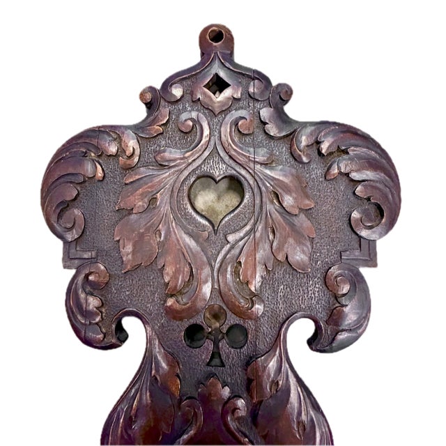 Brown Antique Hand-Carved Welsh Hall Chair For Sale - Image 8 of 12