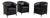 Aura Leather Chair by Paolo Piva for Wittmann, Set of 3 For Sale