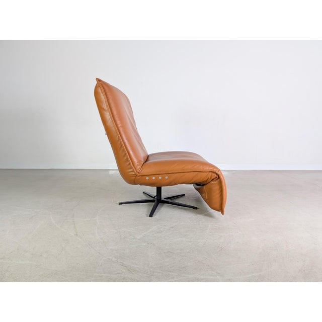 Brown Epos Free Motion Armchair in Cognac Brown Leather from Koinor For Sale - Image 8 of 15