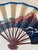 1960s Hand Painted Japanese Fan in Shadow Frame For Sale - Image 6 of 11