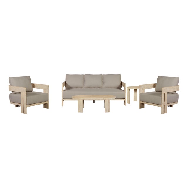 Paradiso Outdoor Sofa Set White Wash For Sale
