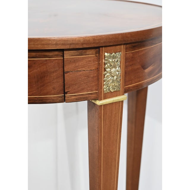 Brown Louis XVI Late 19th Century Directory Mahogany Pedestal Table For Sale - Image 8 of 15