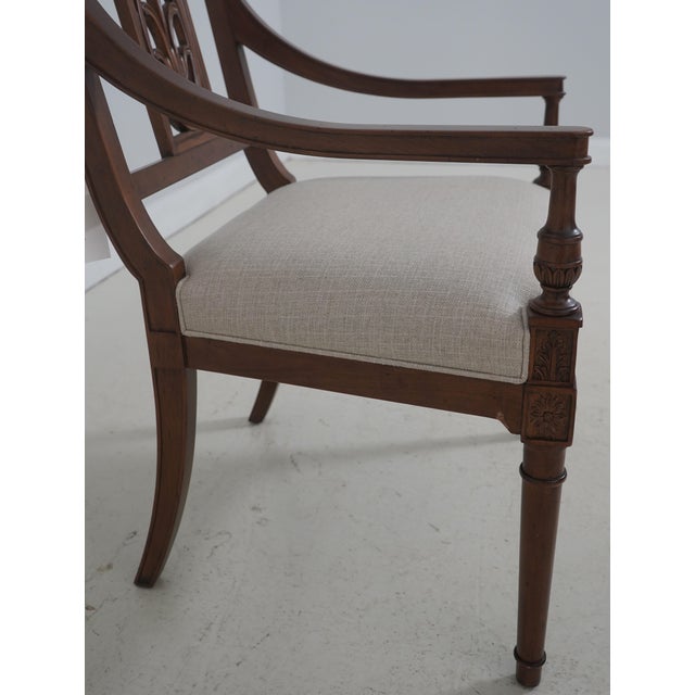 Brown Set of 10 Theodore Alexander Dining Room Armchairs For Sale - Image 8 of 18