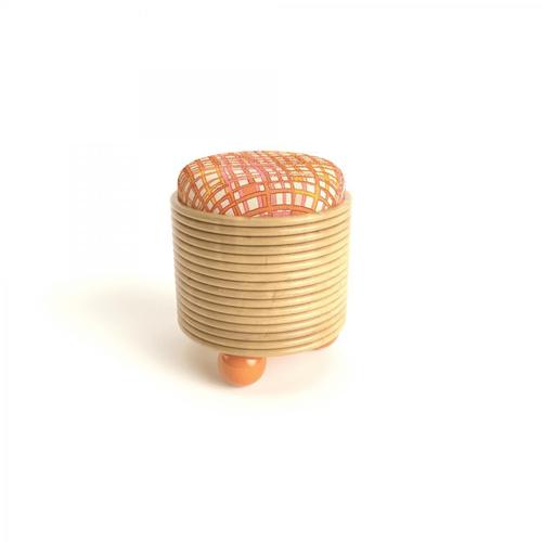 Disco Pouf in Tinted Rattan and HR Foam by Popus Editions For Sale - Image 6 of 8