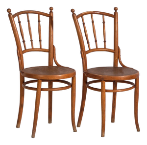 Antique Bentwood Chairs, Central Europe, 1900s, Set of 2