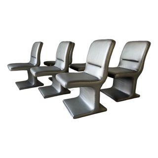 1984 Postmodern Vladimir Kagan for Preview Sculptural Upholstered Dining Chairs – Set of 6 For Sale
