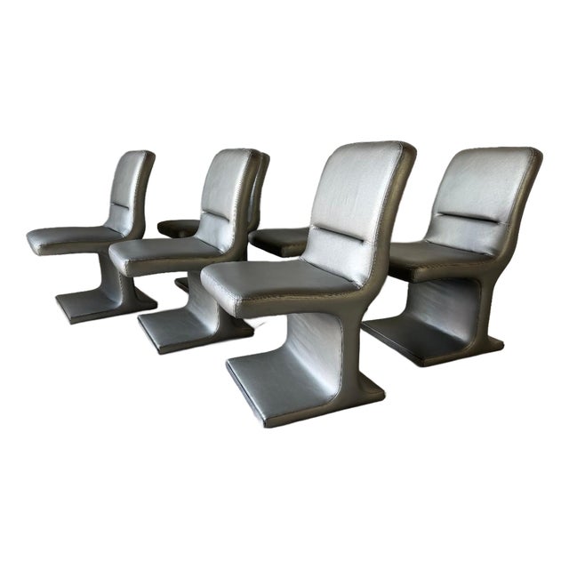 1984 Postmodern Vladimir Kagan for Preview Sculptural Upholstered Dining Chairs – Set of 6 For Sale