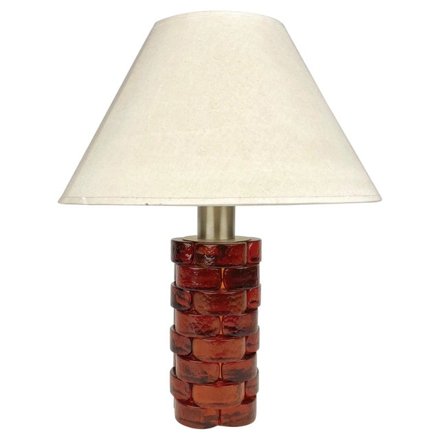 Glass & Metal Table Lamp by Poliarte, Italy, 1970s For Sale - Image 9 of 9