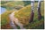 Impressionist Mid Century Serene Lake Oil Paining by Karl Lechner For Sale - Image 3 of 4