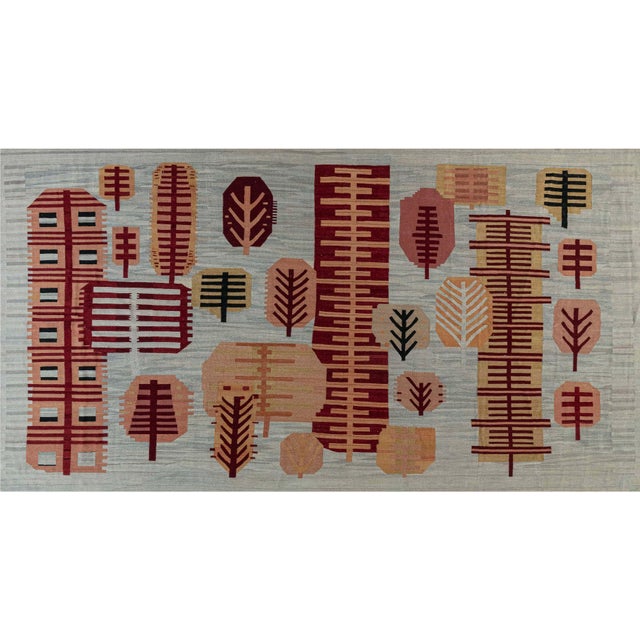 Modern Swedish Style Flat Weave Wool Rug by Doris Leslie Blau For Sale