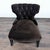 Traditional Pottery Barn Tufted Brown Velvet Lounge Chair For Sale - Image 3 of 8