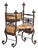 A French Savonarola Style Iron and Bronze Chair, C. 1900. For Sale