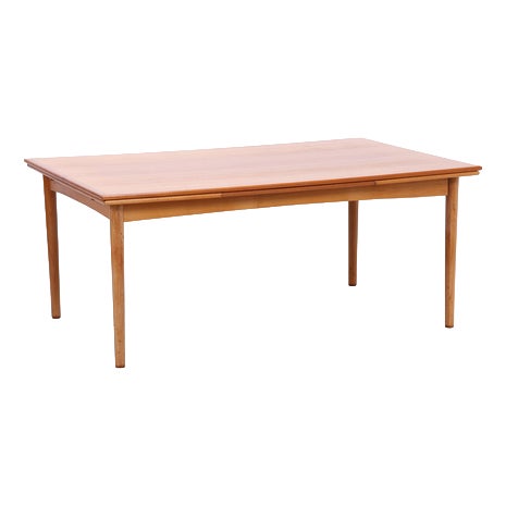 Vintage Extendable Teak Dining Table For Sale