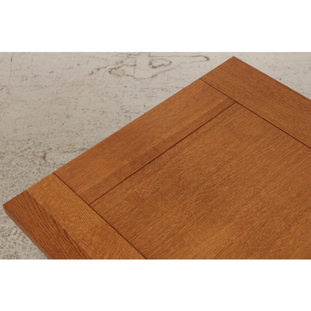 Brown Arts & Crafts Mission Style Oak 2 Tier End Table For Sale - Image 8 of 15