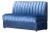 Matthew Izzo Home Estelle Navy Velvet Straight Banquette Sofa For Sale
