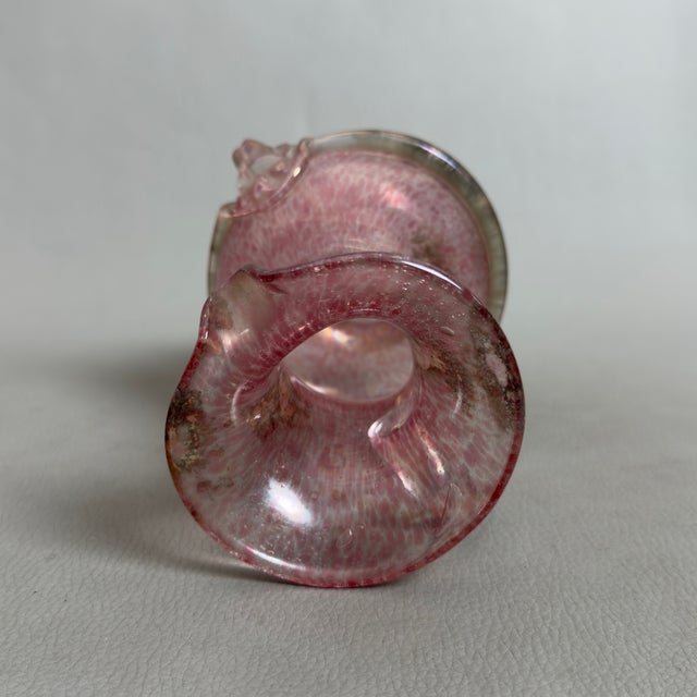Pink Murano Glass Jug with Pink Hollow Effect and Vintage Lion by V. Nason, 1960s For Sale - Image 8 of 11