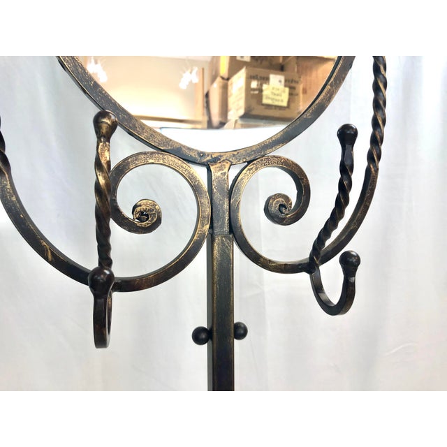 Late 20th Century Wrought Iron Hall Tree Chairish