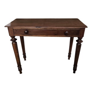 Antique Italian Rustic Walnut Kitchen Table, 1890s For Sale