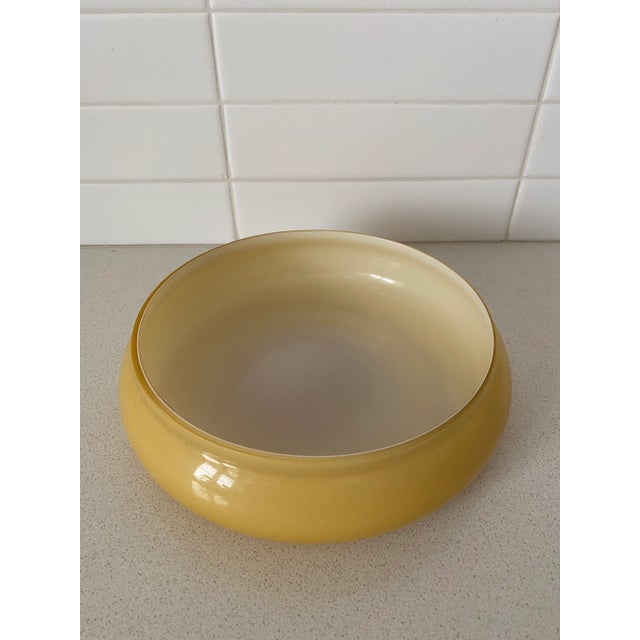 Mid-Century Italian Cased-Glass Amber Bowl With Lid For Sale In Los Angeles - Image 6 of 7