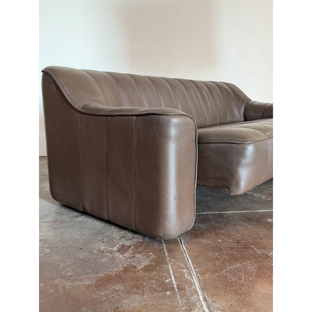1980’s Buffalo Leather Ds-44 Attributed to DeSede Sofa For Sale - Image 10 of 16