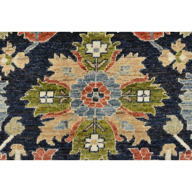 Textile Ziegler Rug 9’1” X 12’3” Blue Wool Traditional Hand-Knotted Oriental Carpet For Sale - Image 7 of 12