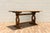 Brown Antique American Oak & Cherry Trestle Dining Table, c.1930s | Rustic Farmhouse Kitchen Table With Solid Wood Construction For Sale - Image 8 of 18