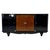 French Art Deco Black Lacquered and Inlaid Walnut Sideboard in the style of Jules Leleu, 1940s For Sale - Image 15 of 15