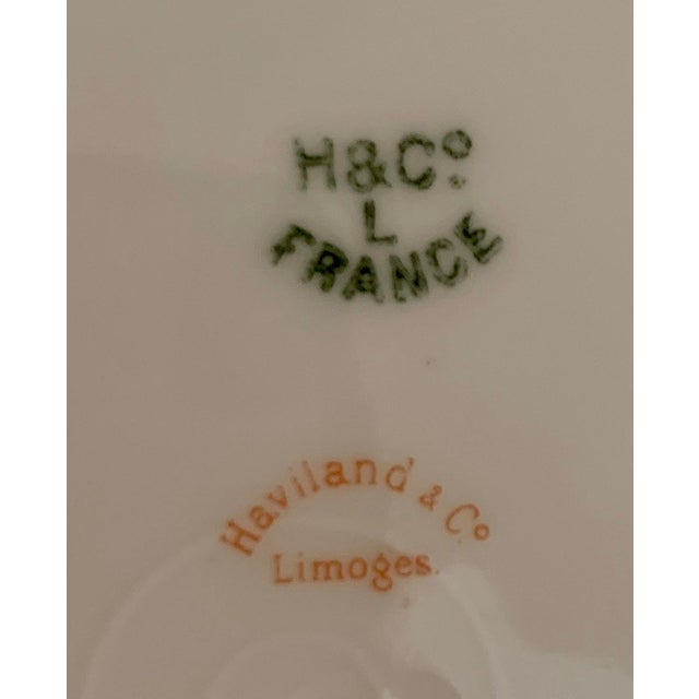 White Antique Haviland Limoges France Hand Decorated Dinner Ware - Set of 18 For Sale - Image 8 of 10
