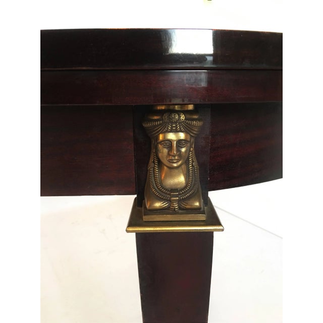 Wood French Modern Empire Style Rosewood Dining Table For Sale - Image 7 of 9