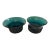 Set of 2 Mid 20th Century Nyppyla Beaded Flared Glass Bowls by Saara Hopea for Nuutajarvi Notsjo, Made in Finland For Sale