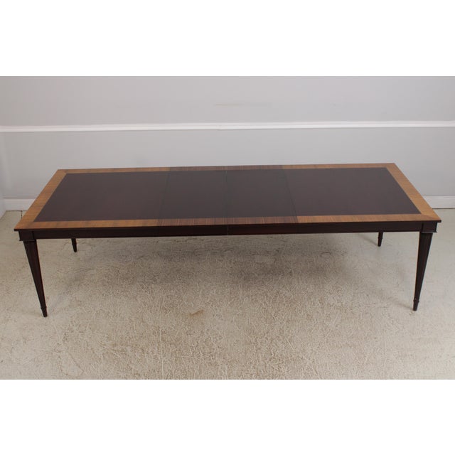 John Widdicomb French Louis XVI Mahogany Dining Room Table For Sale - Image 9 of 17