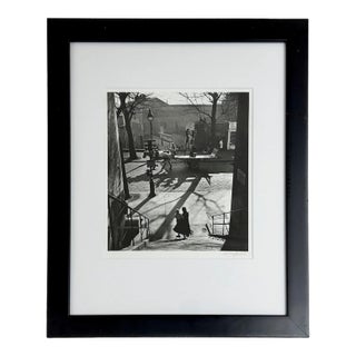 Framed Photograph Avenue Simon Bolivar Paris by Willy Ronis For Sale