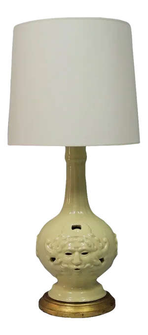 Large Vintage Spanish Ceramic of Manises Table Lamp