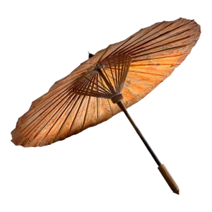 Vintage Rice Paper Hand Painted Umbrella