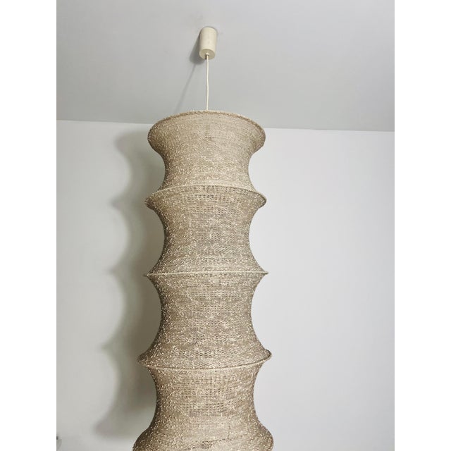 Fabric Ceiling Lamp by Leola, 1970s Italy For Sale - Image 6 of 12