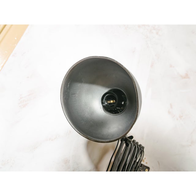 Industrial Black Scissor Wall Lamp with Extendable Harmonica from Adem, Netherlands, 1940s For Sale - Image 10 of 13