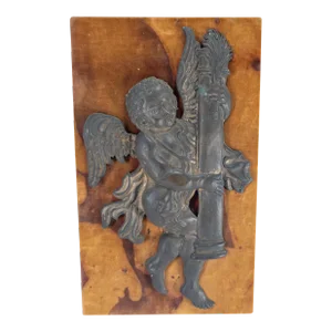 19th Century or Earlier Renaissance Style Metal Angel or Putti Figure