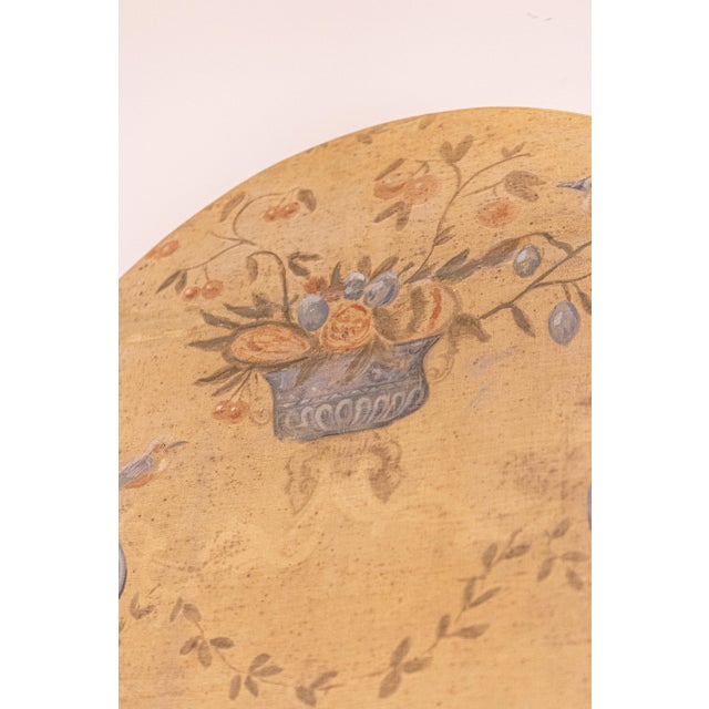 Brown French 18th Century Hand-Painted Pastoral Panels with Fruit Vases and Birds - A Pair For Sale - Image 8 of 12