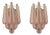 Pink Murano Wall Lamps with Drop-Shaped Prisms, 2000s, Set of 2 For Sale