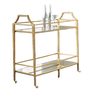 Modern History Shagreen Bar Cart For Sale