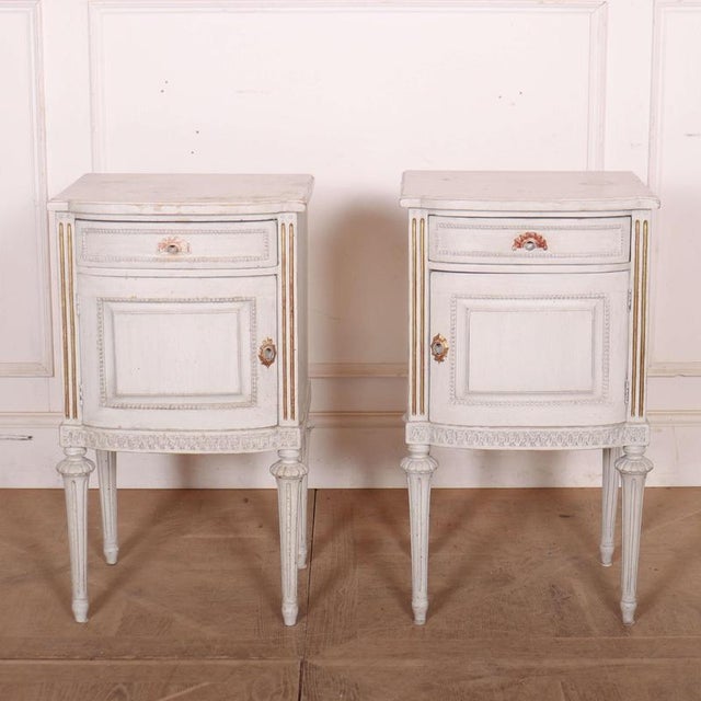 White Swedish Bedside Cupboards, 1890s, Set of 2 For Sale - Image 8 of 8