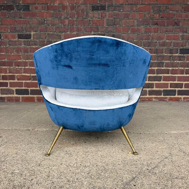 Mid 20th Century Nello Lenzi Italian Mid Century Chair and Ottoman For Sale - Image 5 of 9